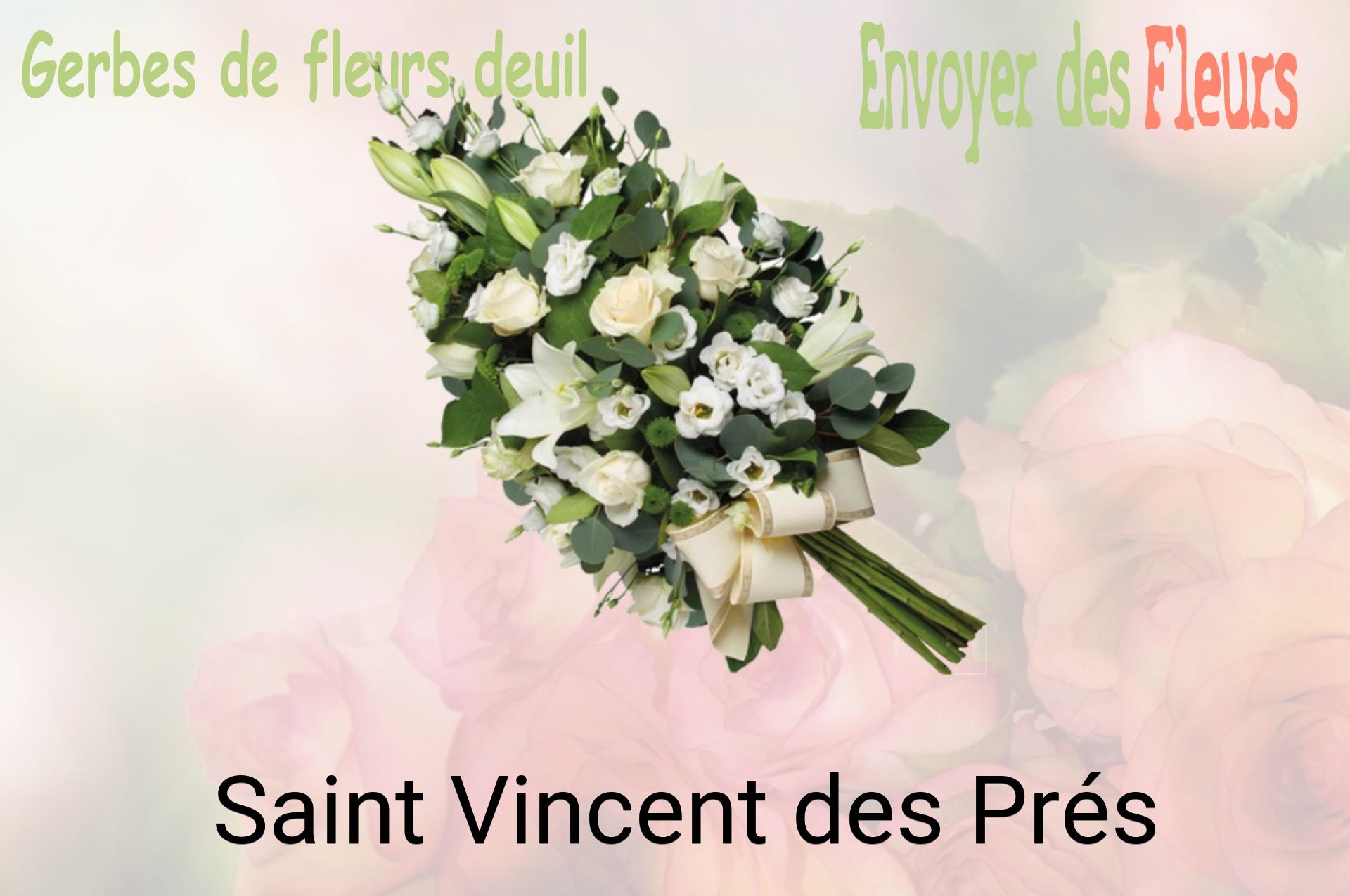 Gerbe de fleurs de deuil livrée à Saint-Vincent-des-Prés
